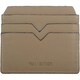 image 3 of London Leathergoods Unisex Pebble Leather Slim Line Credit Card Case | Green | Olive