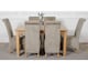 image 3 of Oslo 150 x 90 cm Medium Oak Dining Table and 6 Montana Fabric Chairs | Grey | Grey