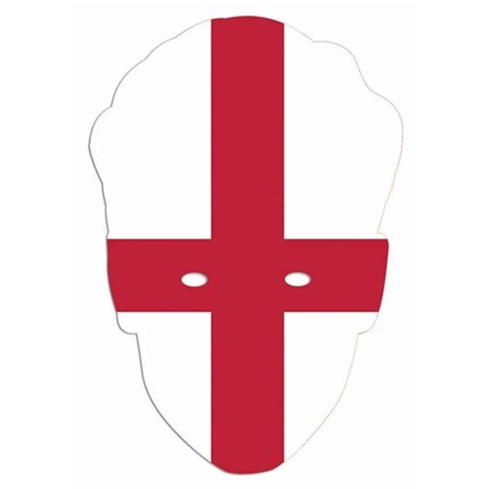 England Flag Cardboard Face Mask