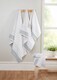 image 3 of Dakota Stripe Cotton Bath Sheet Towels Set Of 2 | Green | Bath sheet | 2