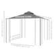 image 5 of Outsunny 3m x 3m Patio Gazebo Canopy Garden Pavilion with 2 Tier Roof