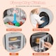 image 7 of COSTWAY Pretend Play Kitchen Kids Wooden Toy Set Kitchen Accessory Playset Grey