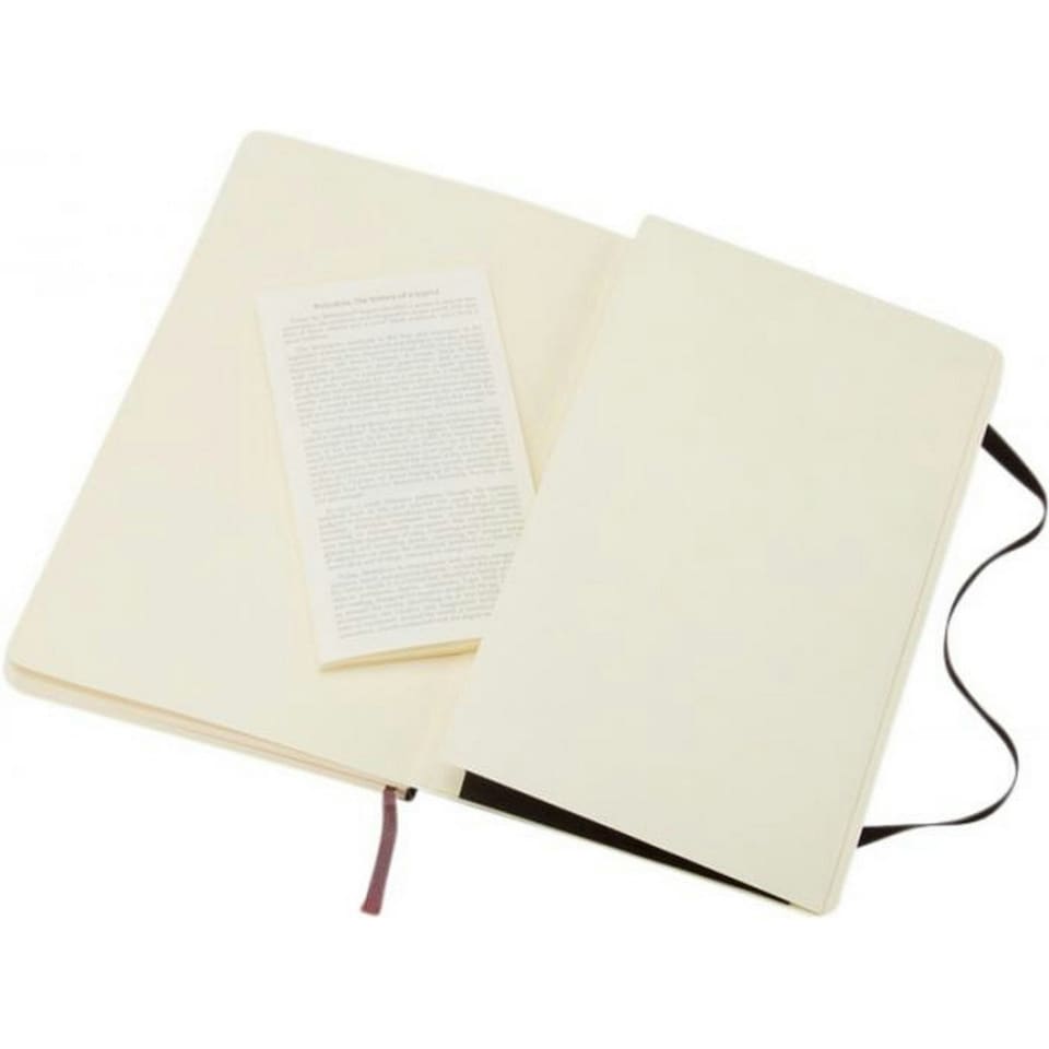 image 1 of Moleskine Classic L Soft Cover Squared Notebook - Solid Black - One Size