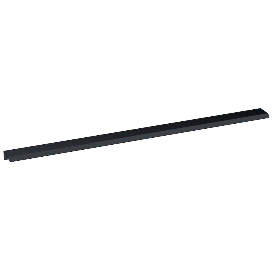 image 1 of Balterley Bathroom Furniture Rectangular Finger Pull Handle | Black | Matt Black | 1