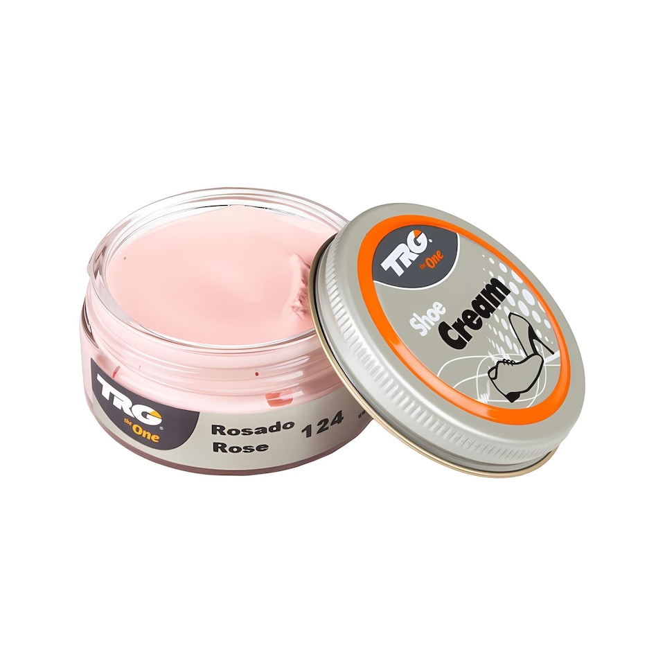 image 1 of TRG Shoe Cream - Polish and Leather Care for Shoes, Boots and Footwear 50ml | Pink | Rose