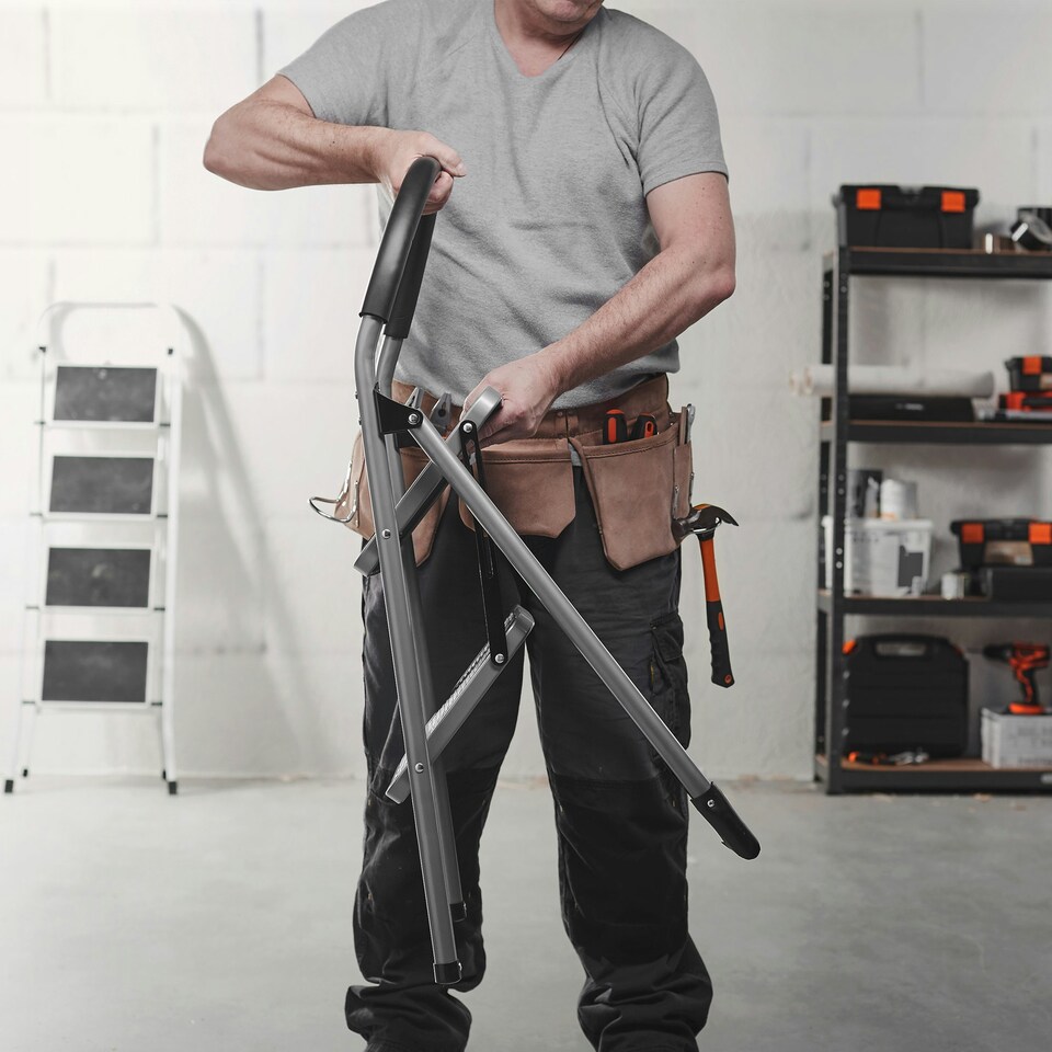 image 1 of VonHaus Premium 2 Step Ladder with Anti Slip Feet