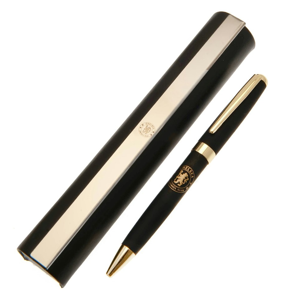 image 1 of Chelsea FC Pen & Case Set - Black/Gold - One Size