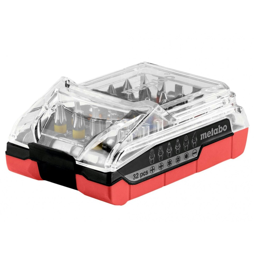 Metabo Battery Bit Box Set, 32 Piece - Multi Colour - One Size