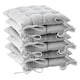 image 1 of Harbour Housewares Square Garden Chair Seat Cushions - Grey - Pack of 6 Grey