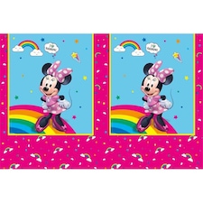 Minnie Mouse Rainbow Disney Plastic Tablecover 1.8m x 1.2m