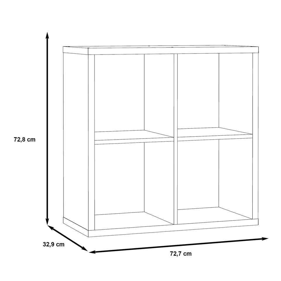 image 1 of Mauro 2x2 Storage Unit in Concrete Grey