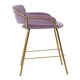 image 3 of Interiors by Premier Tamzin Pink Velvet Bar Chair Pink