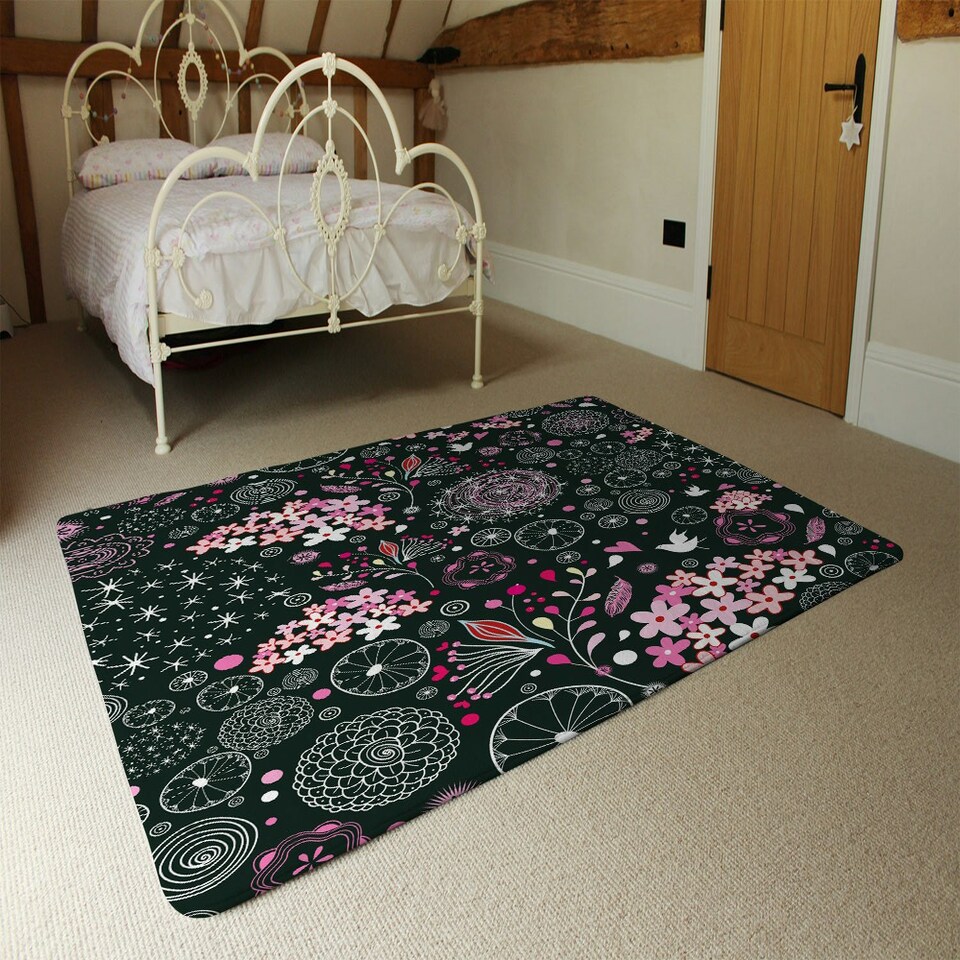 image 1 of Different Flowers, Shapes & Birds (Rug) Multi | XL: 160x230cm