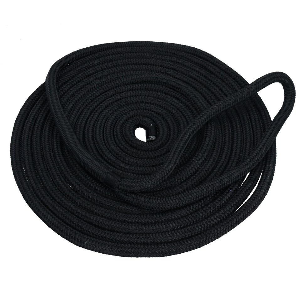 image 1 of Single Spliced Premium Mooring Line 12mm x 10m Braided Boat Dock Rope Warp