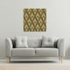 image 2 of Black & Gold Striped Triangles (Canvas Print) 101 x 101 x 4cm