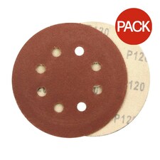 Abracs Hook and Loop Sanding Disc (Pack of 10) - Brown/Sand - 125mm