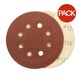 image 1 of Abracs Hook and Loop Sanding Disc (Pack of 10) - Brown/Sand - 125mm
