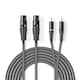 image 1 of Nedis 3m Balanced Flexible Audio Cable, XLR 3-Pin Female to 2x RCA Male, Stereo