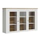 image 4 of Celesto 2 Door 2 Drawer Sideboard with 3 Door Display Top Unit in White and Oak