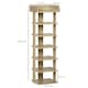 image 5 of HOMCOM 7 Tier Shoe Rack Organizer Storage Shelf Wooden Display Cabinet for Entryway Living Room Bedroom Oak