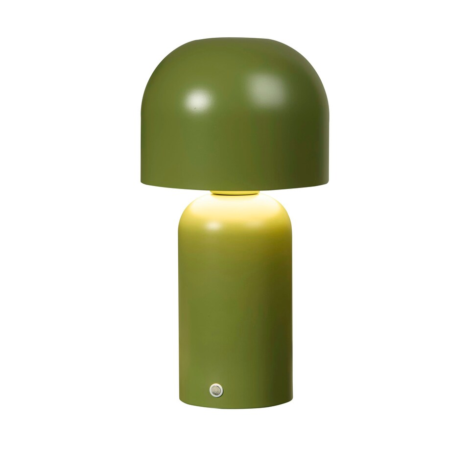 image 1 of Portable LED Mushroom Table Lamp Olive Brown