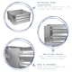 image 2 of Harbour Housewares Square Galvanised Steel Raised Garden Bed - 90cm x 90cm - Silver
