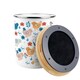 image 4 of Botanical Chickens Food Waste Caddy - Metal 2L Decorative Kitchen Compost Bin