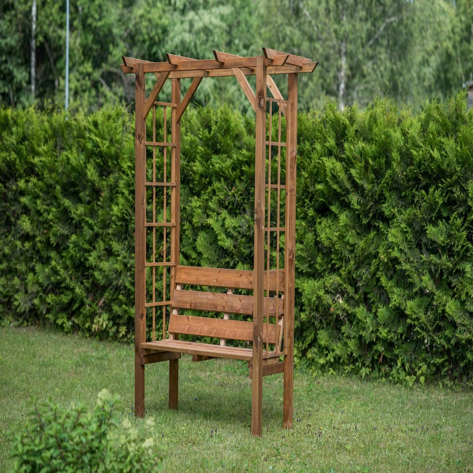 image 1 of Garden Arbour Pergola Garden Two Seat Bench
