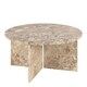 image 2 of Vega Round Coffee Table in Brown Marble