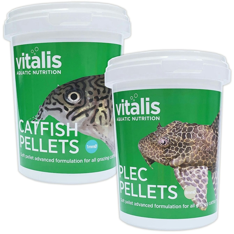 image 1 of Vitalis Catfish Pellets XS 260g & Plec Pellets (8mm) 300g Twin Pack&nbsp;