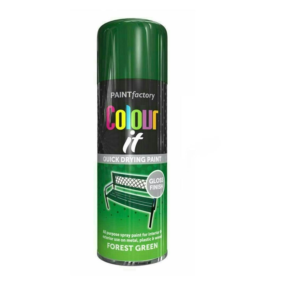 image 1 of Primer Spray Paint Aerosol Auto Car Lacquer Wood Metal 400ml Green | Forest