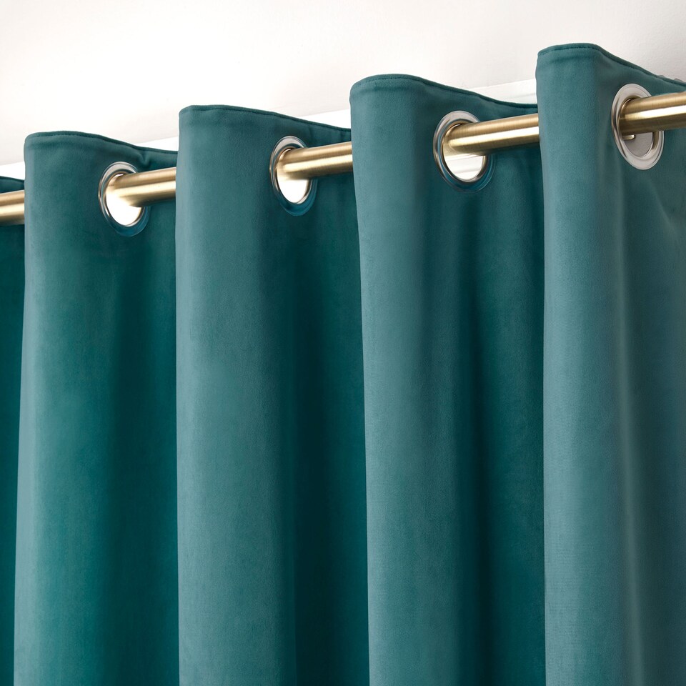image 1 of Laurence Llewelyn-Bowen Montrose Eyelet Curtains Teal
