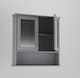image 3 of Wall Mirror Cabinet | Grey | 64 x 12 x 34 | 1