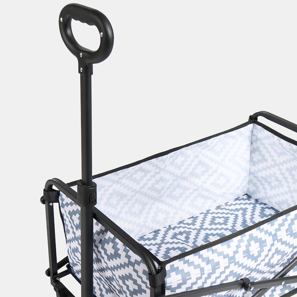 image 1 of OHS Printed Foldable Camping Trolly Outdoor Garden Cart Shopping
