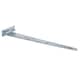 image 3 of 16in / 400mm Heavy Duty T Tee Hinges For Shed + Garden Gates Zinc Plated 4pc Silver
