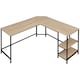 image 1 of Desk Hamilton - corner unit, shelf with 2 storage compartments | Brown | industrial wood light, oak Sonoma | 138 x 138 x 75,50 cm | 1