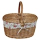 image 6 of Light Steamed Oval Lidded Wicker Basket with Lining Cream | Cream | One Size