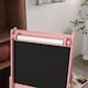image 7 of AIYAPLAY Kids Easel with Paper Roll, 3 in 1 Art Easel Blackboard, Whiteboard | Pink | Pink