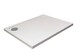 image 1 of White Rectangular Stone Anti-Slip Shower Tray with Corner Waste, 1400x760mm | White | White
