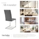 image 7 of Dining Chairs - cantilevered, high backrest, flat steel frame - Set of 2 Grey
