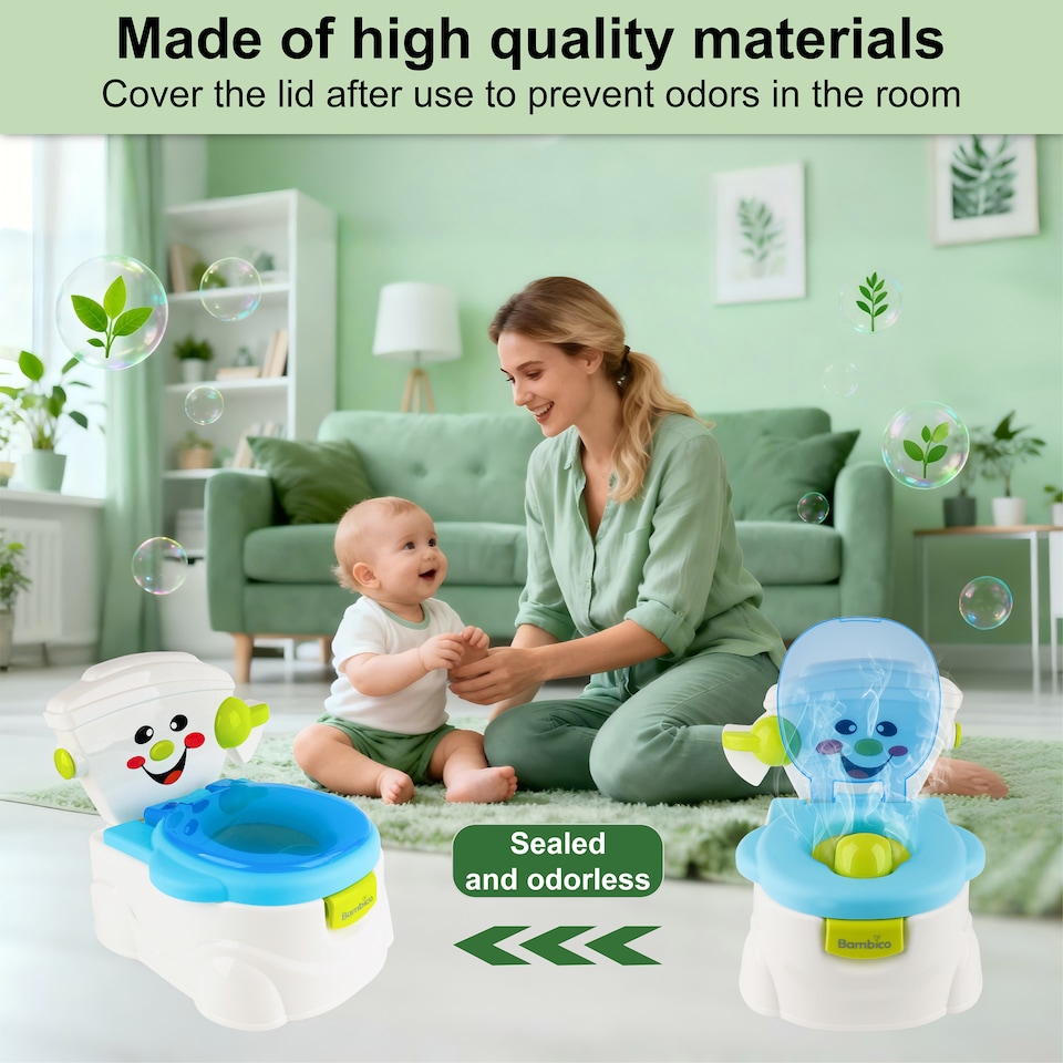 image 1 of Bambico Bambico Children's Potty Toilet With Removable inner bucket | Blue
