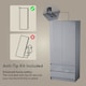 image 6 of Vida Designs Glinton 2 Door 2 Drawer Wardrobe With Clothes Rail, Grey