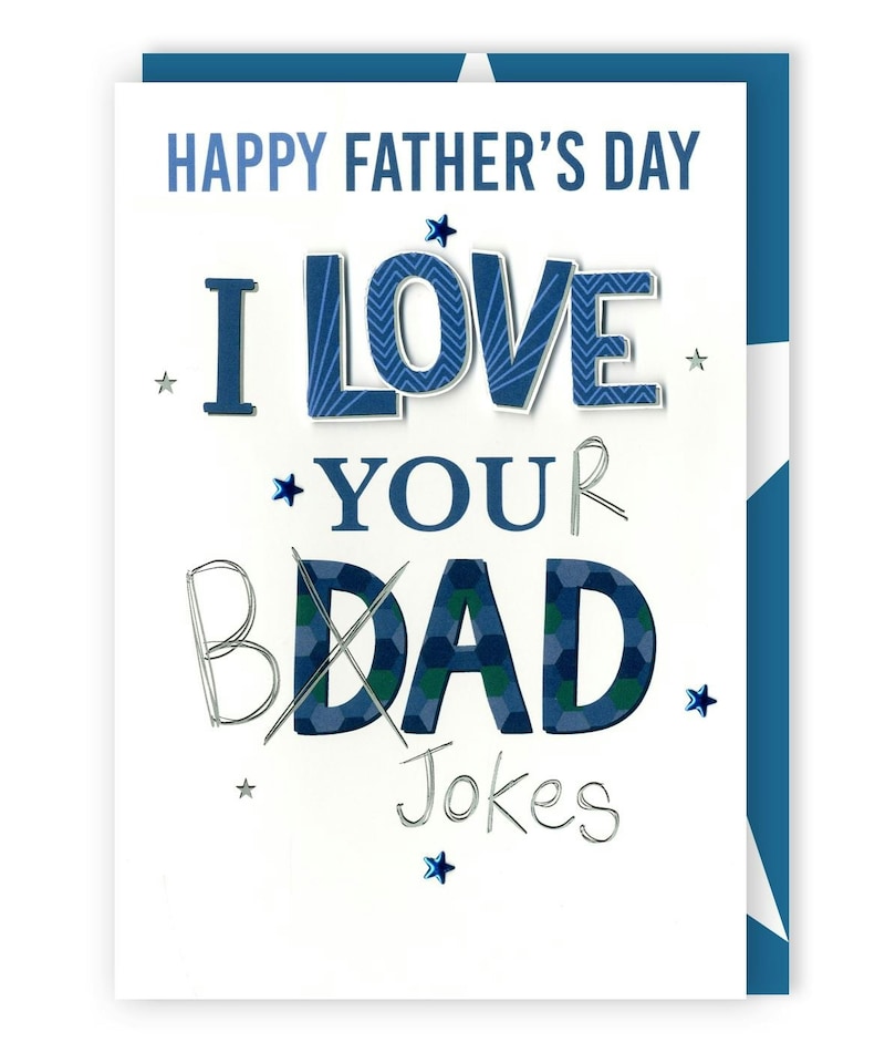 image 1 of Fun Scribbles Dad Bad Jokes Hand-Finished Father's Day Card