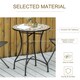 image 5 of Outsunny 60cm Mosaic Round Bistro Table Outdoor Garden Side Table, Green 