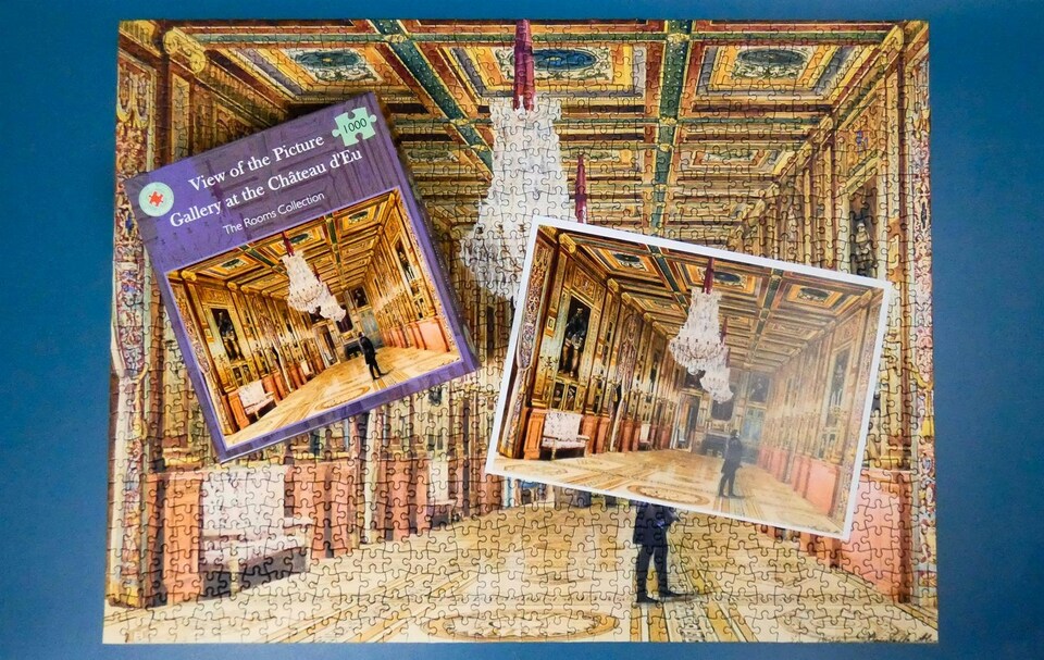 image 1 of View of the Picture Gallery at the ChÃ¢teau dEu 1000 piece jigsaw