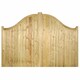 image 2 of Drayton Low Shaped Top Double Gate - Pressure Treated Scandinavian Redwood - W3300 x H1250 mm Brown