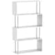 image 1 of HOMCOM S Shape Bookcase, 5 Tiers Bookshelf, Modern Freestanding Storage Shelf for Home Office, Study, Living Room, 80 x 30 x 145cm, White