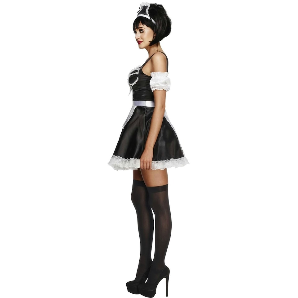 image 1 of Fever Womens/Ladies Flirty French Maid Costume - Black/White - M M