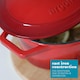 image 3 of Argon Tableware Round Cast Iron Casserole Dish - 4.65L - Red Ombre | Red | Red Ombre | 1