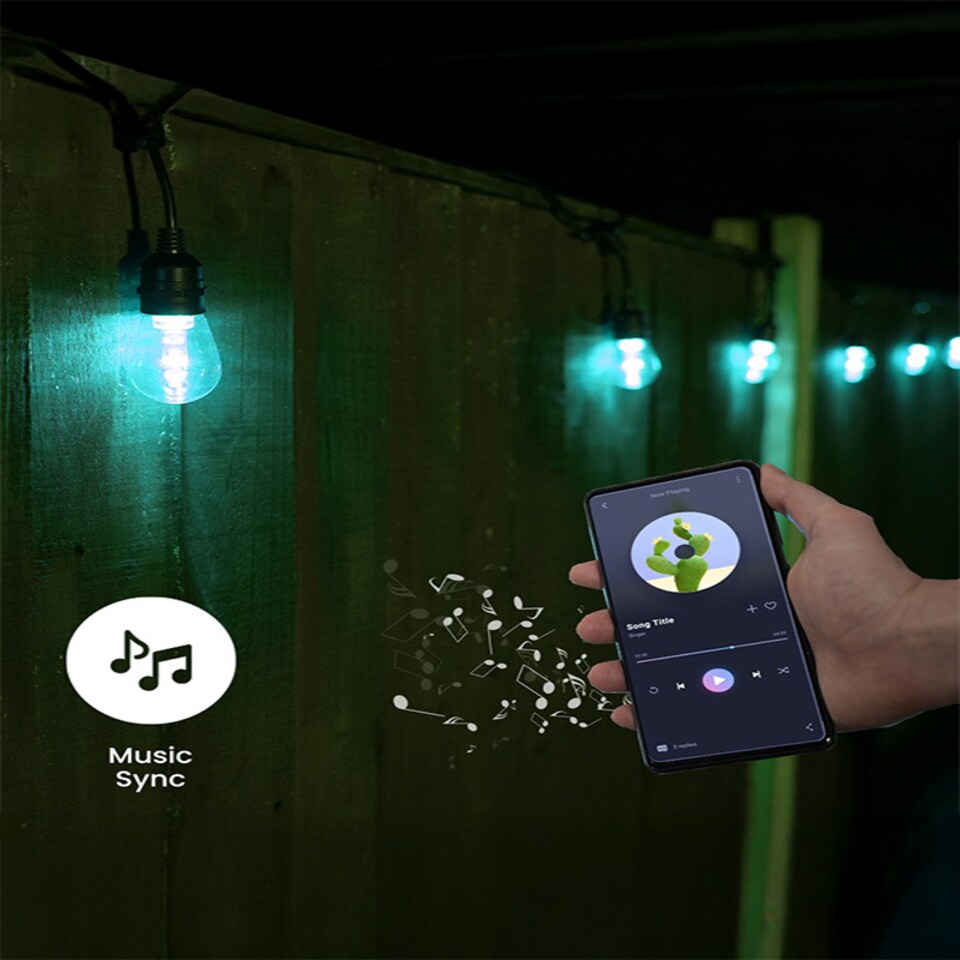 image 1 of ValueLights SMART 15 Connectable RGBIC Festoon Lights